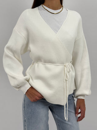 Cardigan Twist Bianco