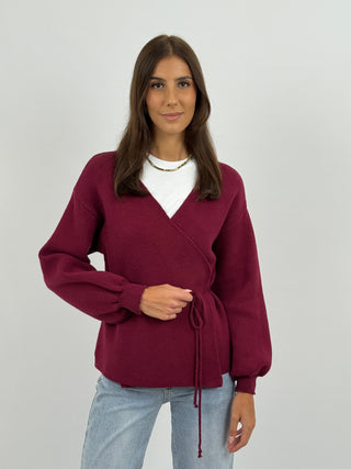 Cardigan Twist Bordeaux
