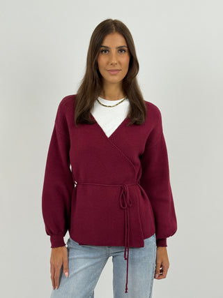 Cardigan Twist Bordeaux