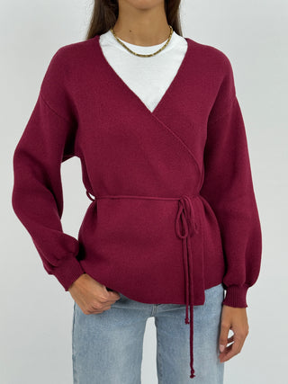 Cardigan Twist Bordeaux