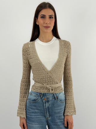 Cardigan Twist Traforato Mocha Mousse