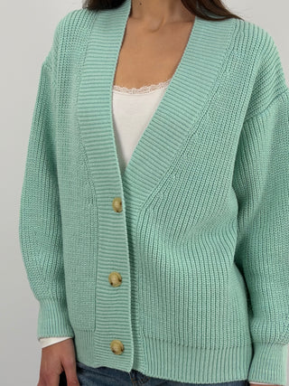 Cardigan Lumina in Maglia Verde Acqua
