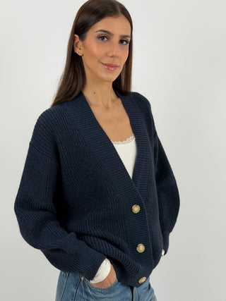 Cardigan Lumina in Maglia Blu