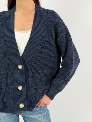 Cardigan Lumina in Maglia Blu