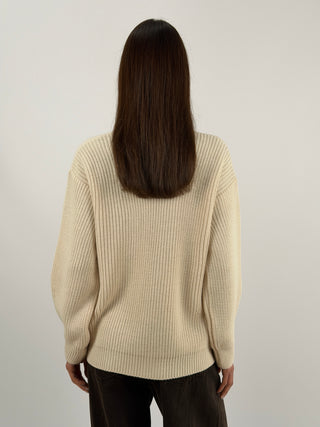 Cardigan Lumina in Maglia Crema