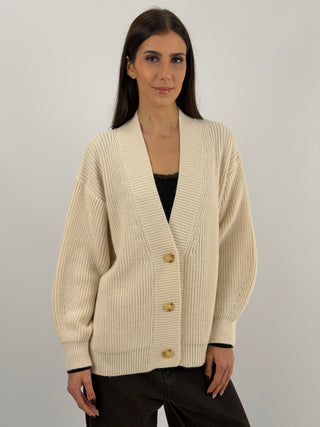 Cardigan Lumina in Maglia Crema