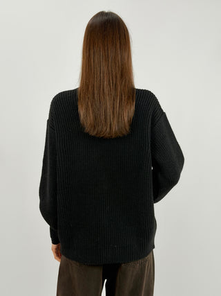 Cardigan Lumina in Maglia Nero