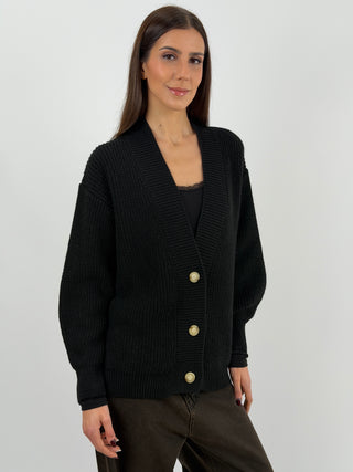 Cardigan Lumina in Maglia Nero