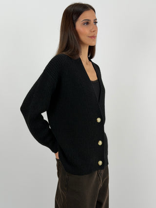 Cardigan Lumina in Maglia Nero