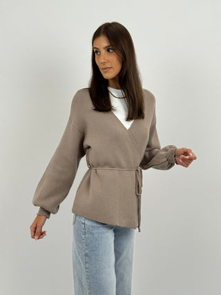 Cardigan Twist Sabbia