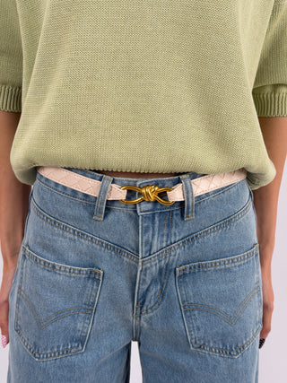 Cintura Regolabile Intreccio Panna