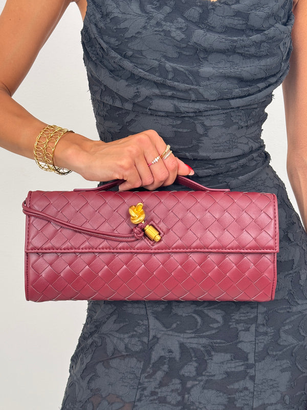 Clutch Aura Bordeaux