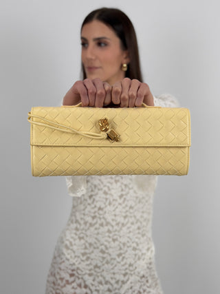 Clutch Aura Giallo Pastello