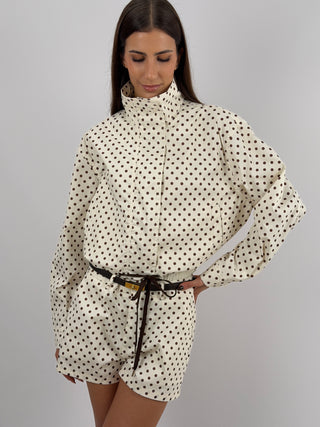 Set Giacca e Shorts a Pois