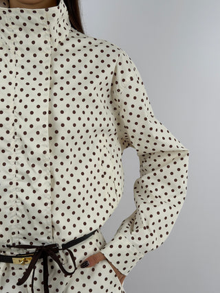 Set Giacca e Shorts a Pois