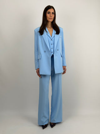 Completo Blazer Doppiopetto e Pantalone Azzurro