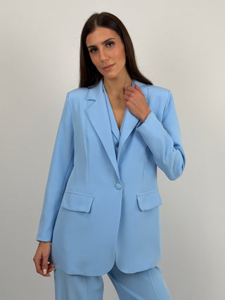 Completo Blazer Monopetto e Pantalone Azzurro