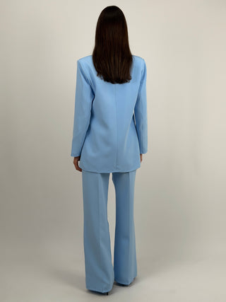 Completo Blazer Monopetto e Pantalone Azzurro