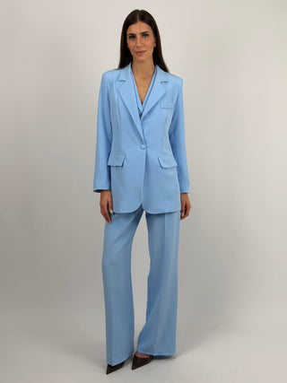 Completo Blazer Monopetto e Pantalone Azzurro