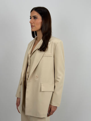 Completo Blazer Doppiopetto e Pantalone Beige