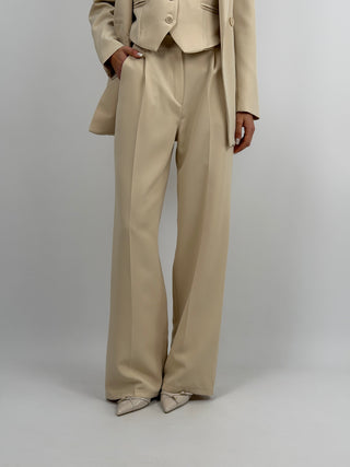 Completo Blazer Monopetto e Pantalone Beige