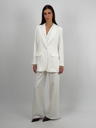 Completo Blazer Monopetto e Pantalone Bianco