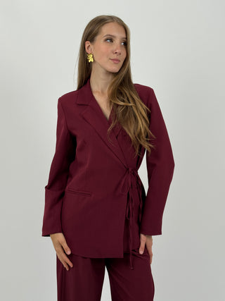 Tailleur con Laccio Laterale Love Bordeaux