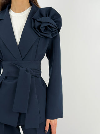 Completo Giacca con Spilla e Pantalone Blu