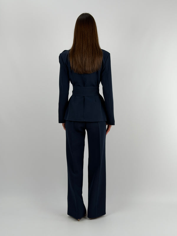 Completo Giacca con Spilla e Pantalone Blu