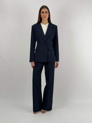 Completo Giacca con Spilla e Pantalone Blu