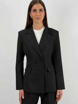 Completo Giacca con Spilla e Pantalone Nero