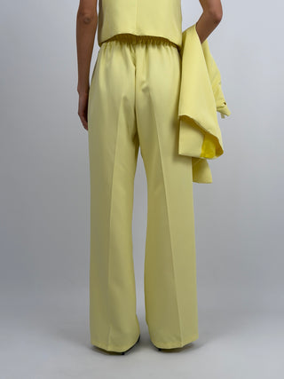 Completo Blazer con Cintura e Pantalone Giallo