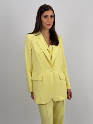 Completo Blazer Monopetto e Pantalone Giallo
