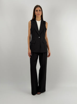 Completo Gilet con Spilla e Pantalone Nero
