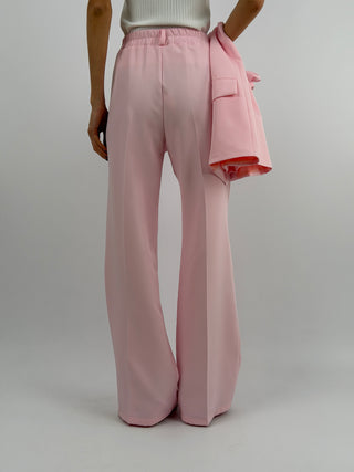 Completo Gilet con Spilla e Pantalone Rosa
