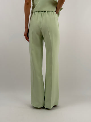 Completo Gilet con Spilla e Pantalone Verde Salvia