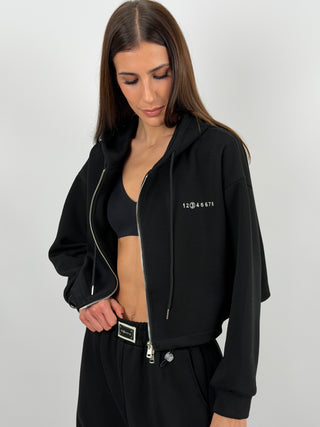 Tuta Numbers Felpa e Pantalone Nera