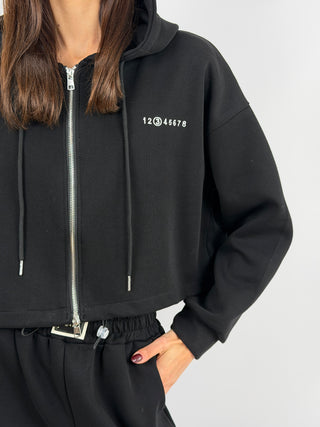 Tuta Numbers Felpa e Pantalone Nera