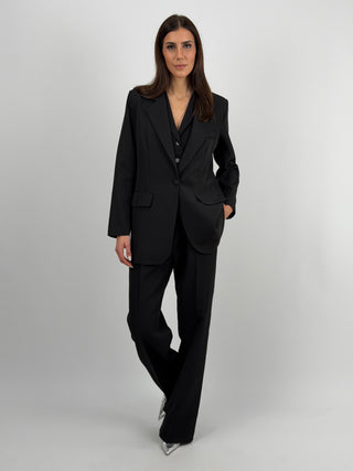 Completo Blazer Monopetto e Pantalone Nero