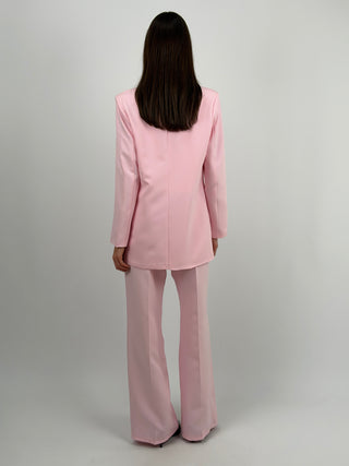 Completo Blazer Monopetto e Pantalone Rosa