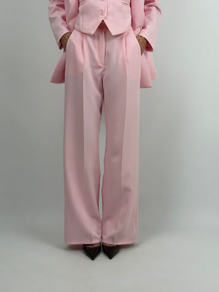 Completo Blazer Monopetto e Pantalone Rosa