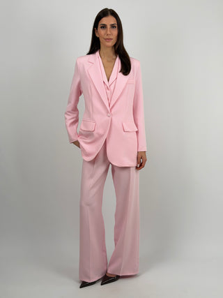Completo Blazer Monopetto e Pantalone Rosa