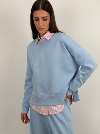 Set Coordinato Felpa e Pantalone Azzurro