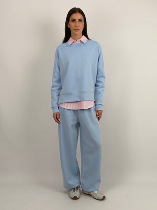 Set Coordinato Felpa e Pantalone Azzurro