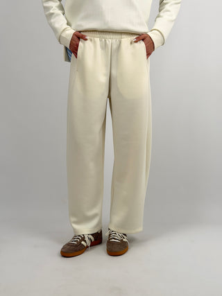 Set Coordinato Felpa e Pantalone Panna