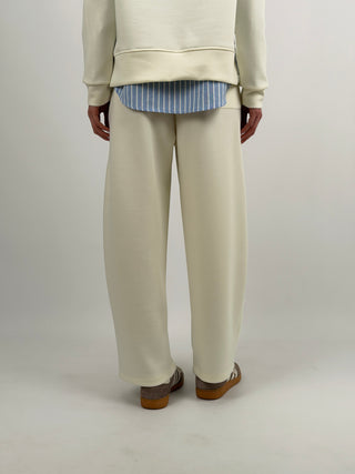 Set Coordinato Felpa e Pantalone Panna