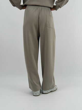 Set Coordinato Felpa con Zip e Pantalone Tortora