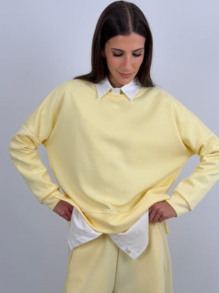 Set Coordinato Felpa e Pantalone Giallo