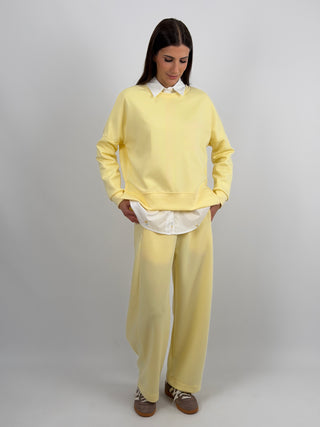 Set Coordinato Felpa e Pantalone Giallo
