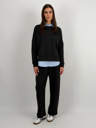 Set Coordinato Felpa e Pantalone Nero